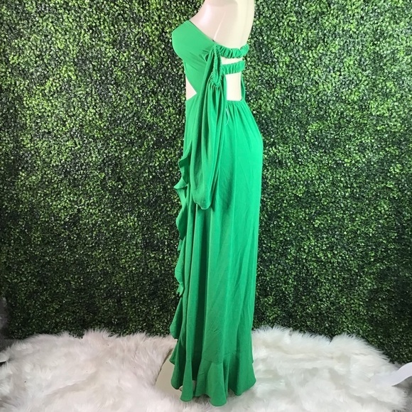 Kelly green strapless maxi dress - Picture 3 of 6